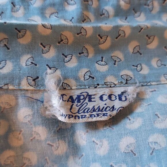 Vintage Cape Cod Classics Dress Cotton Print Long Sleeve Size L B40 W34 -Hey Viv - Picture 9 of 10